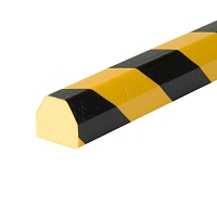 Varovný a ochranný profil 14, černá / žlutá, 4,1 cm × 3,6 cm × 500 cm